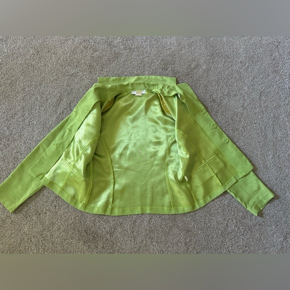 Petite Sophisticate blazer size S Green party casual mother of pearl buttons - Picture 6 of 8